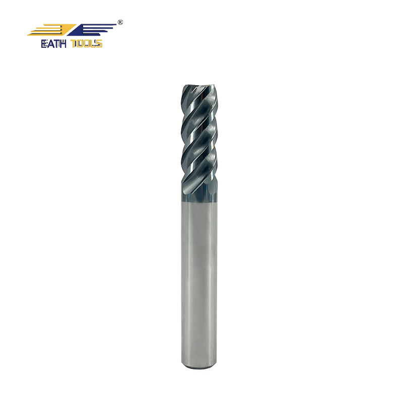 Solid Carbide Flat End Mills 4 Flutes Standard Sizes for Steel / Stainless steel