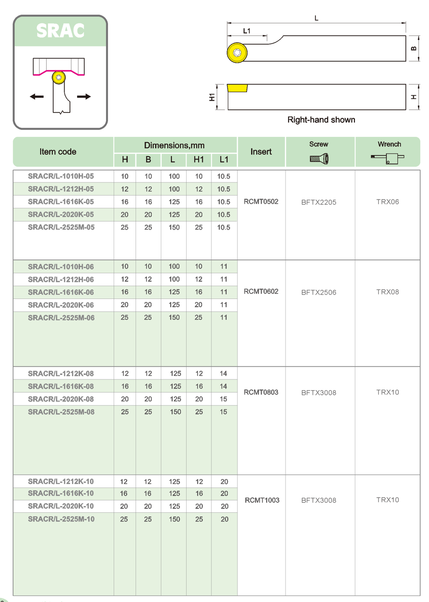 SRACR/L CNC profiling outer turning tool R3/4/5/6 external rack-type CNC turning tool holder SRACR/L CNC profiling outer turning tool R3/4/5/6 external rack-type CNC turning tool holder