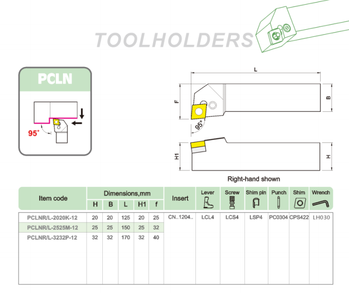 PCLN Outer diameter precision lathe tool holder PCLN Outer diameter precision lathe tool holder